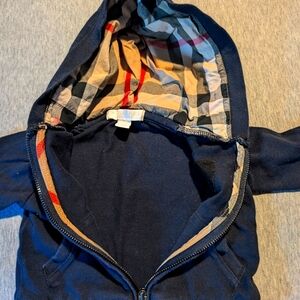 Burberry infant navy hoodie 6m